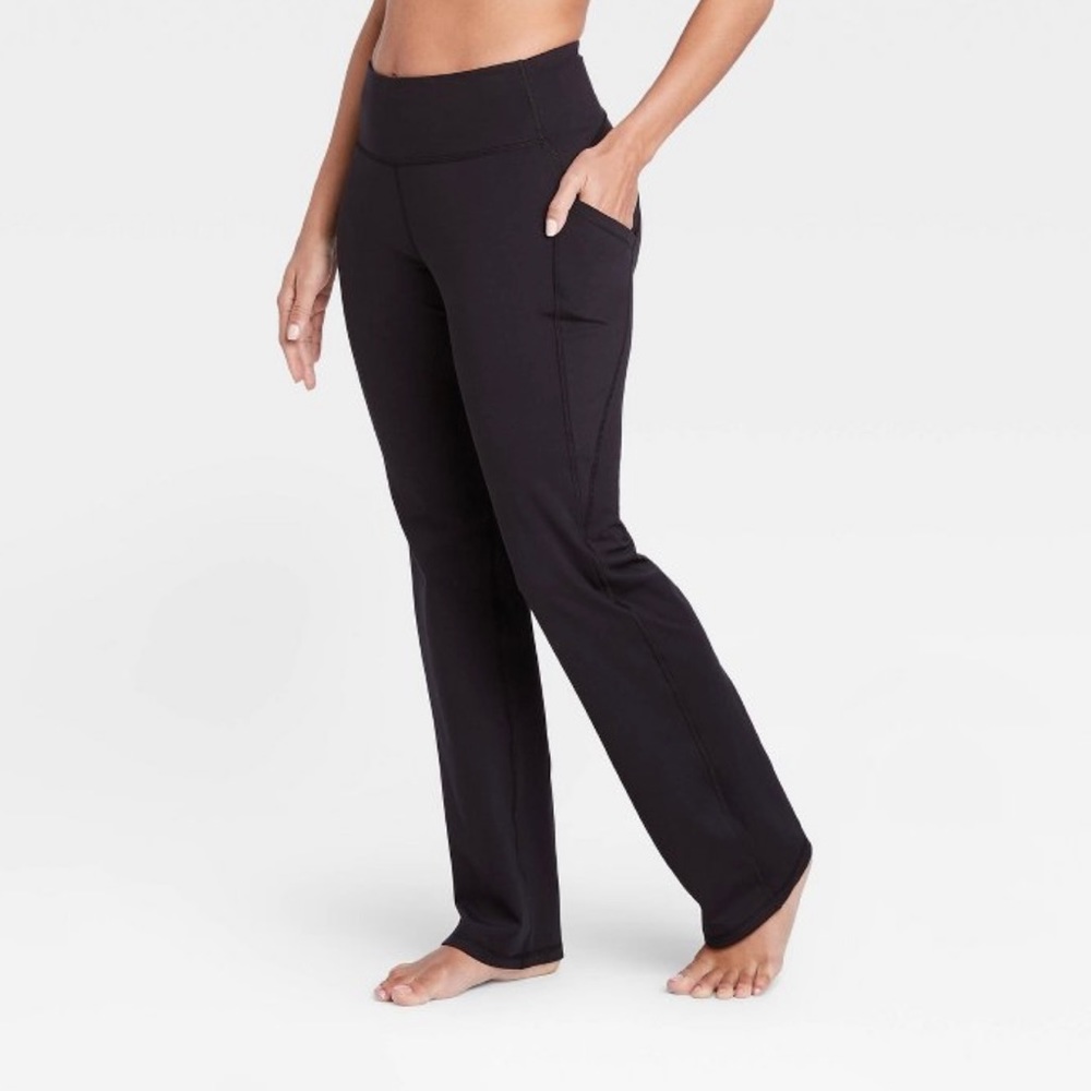 All in Motion High-Rise Straight Leg Pants All in Black XXL